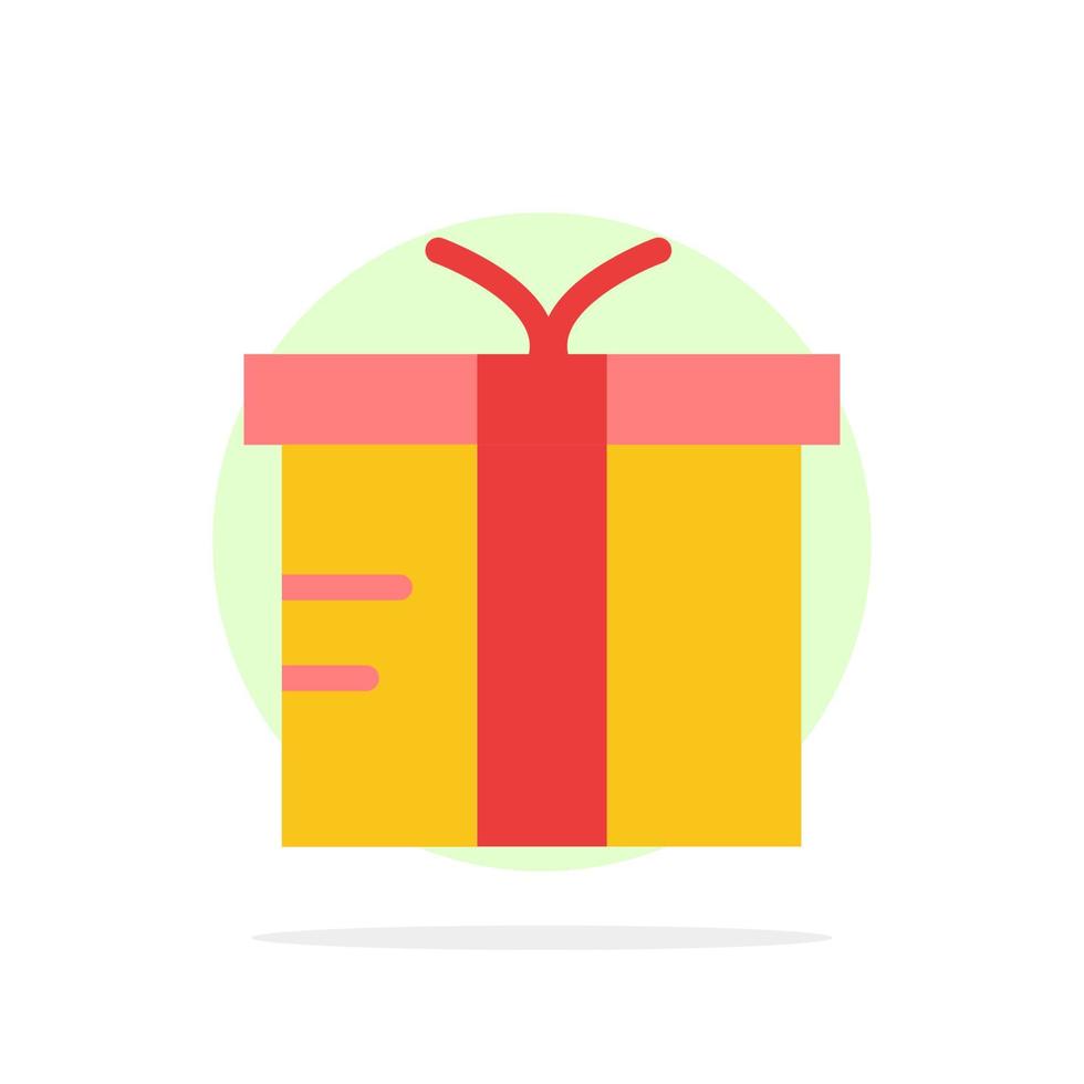 Box Logistic Gift Global Abstract Circle Background Flat color Icon vector