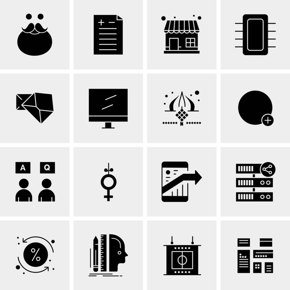 16 Universal Business Icons Vector Creative Icon Illustration to use in web and Mobile Related project