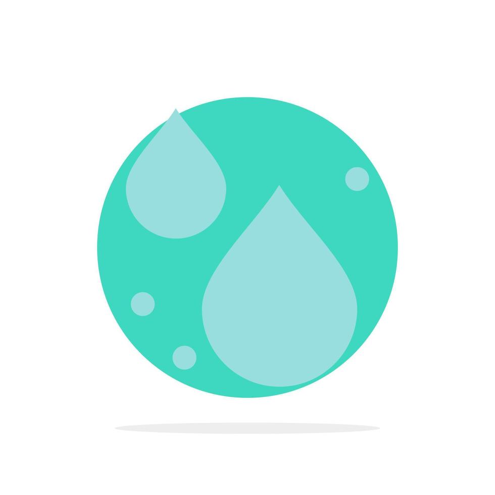 icono de color plano de fondo de círculo abstracto de primavera de gota de agua vector