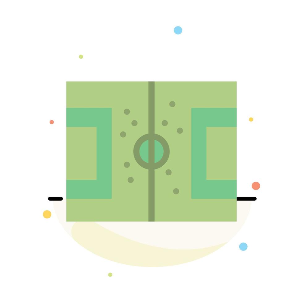 Field Football Game Pitch Soccer Abstract Flat Color Icon Template vector