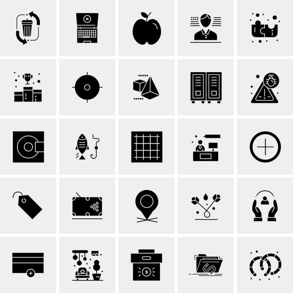 25 iconos de negocios universales vector ilustración de icono creativo para usar en proyectos relacionados con la web y dispositivos móviles