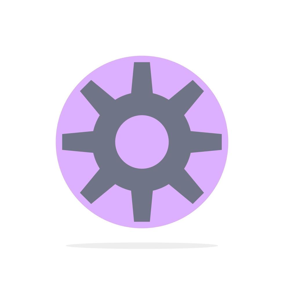 Gear Setting Wheel Abstract Circle Background Flat color Icon vector