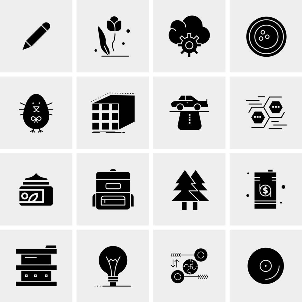 16 Universal Business Icons Vector Creative Icon Illustration to use in web and Mobile Related project