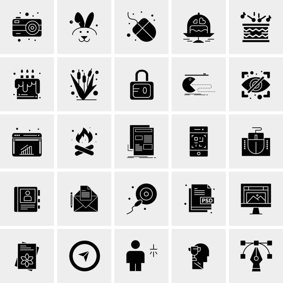 25 iconos de negocios universales vector ilustración de icono creativo para usar en proyectos relacionados con la web y dispositivos móviles