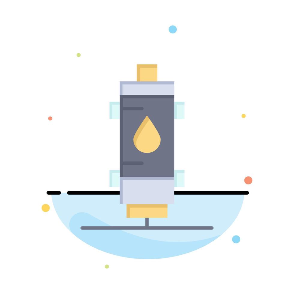 Heater Water Heat Hot Gas Geyser Abstract Flat Color Icon Template vector