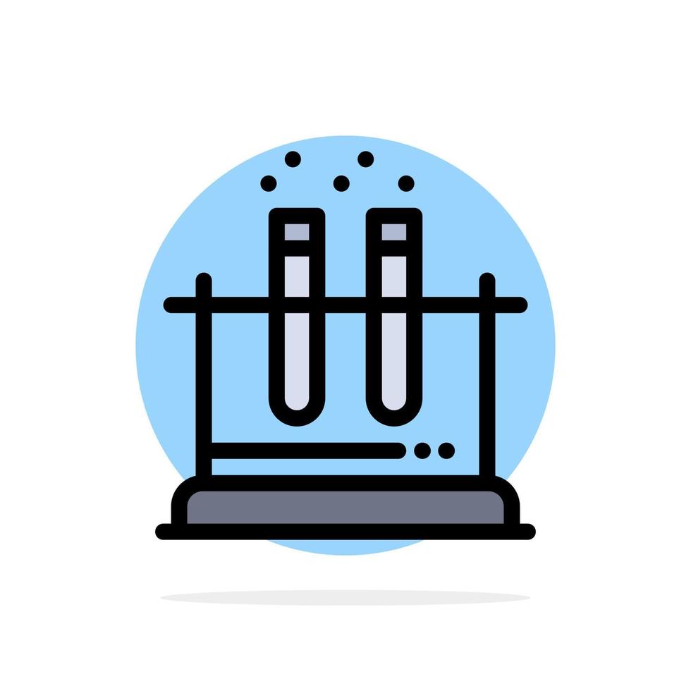 Lab Test Tube Science Abstract Circle Background Flat color Icon vector