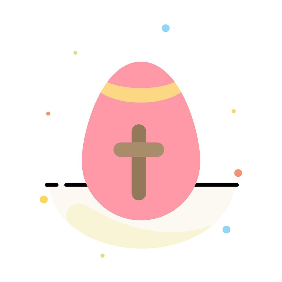 Easter Egg Egg Holiday Holidays Abstract Flat Color Icon Template vector
