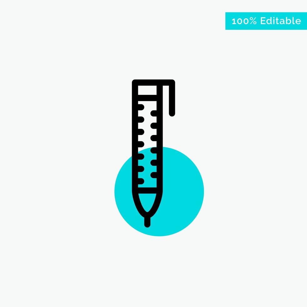 Pen Pencil Design turquoise highlight circle point Vector icon