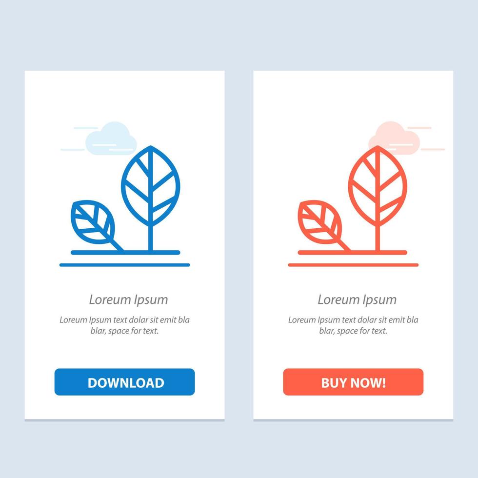 Earth Eco Environment Leaf Nature  Blue and Red Download and Buy Now web Widget Card Template vector