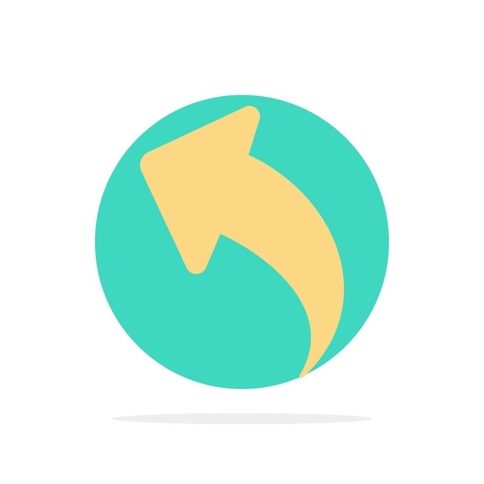 Arrow Left Up Arrows Abstract Circle Background Flat color Icon vector