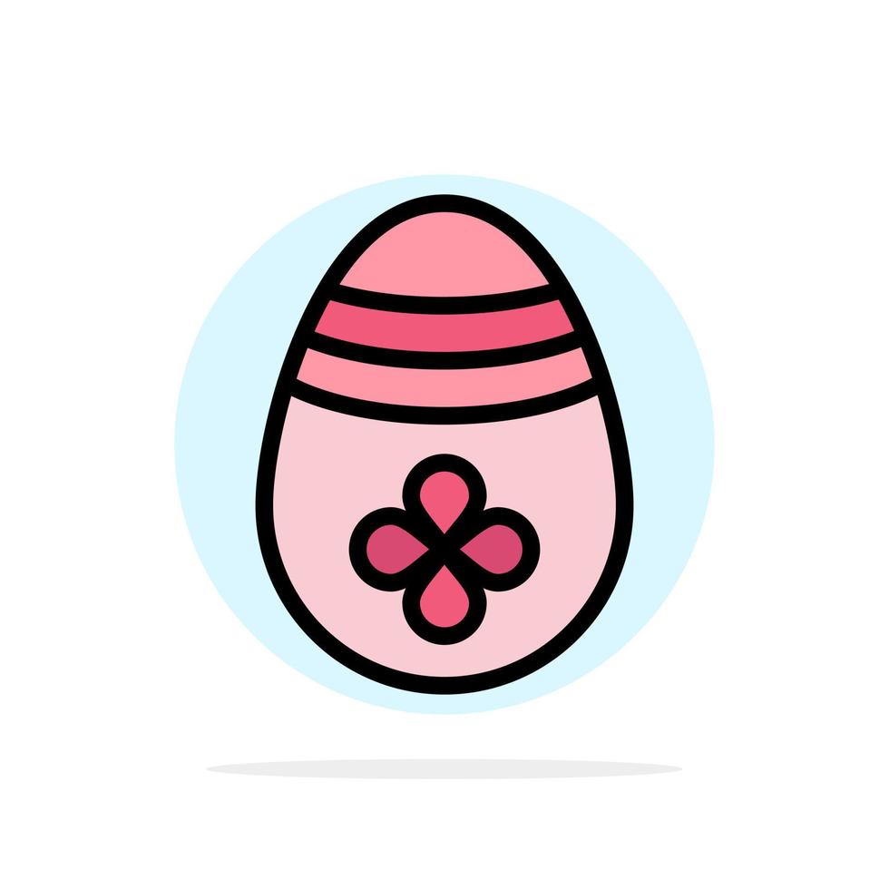 decoración pascua huevo de pascua huevo círculo abstracto fondo color plano icono vector