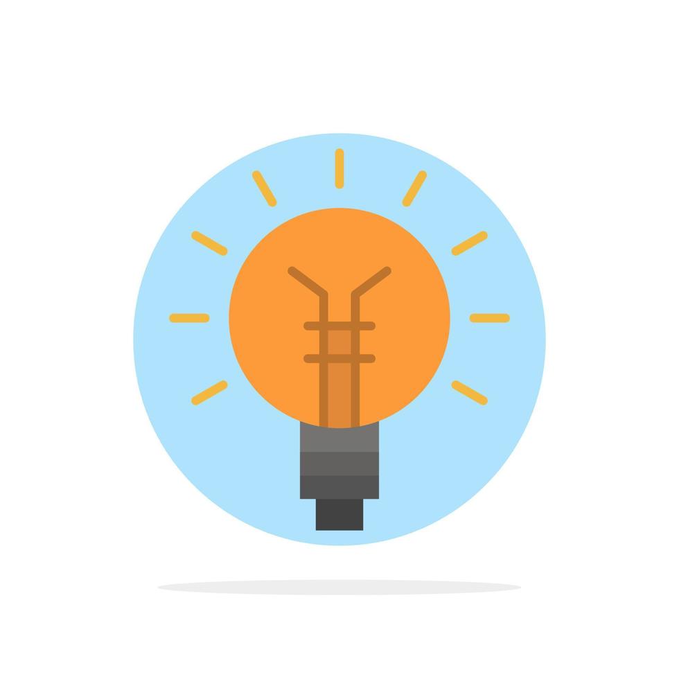 Light bulb Bulb Electrical Idea Lamp Light Abstract Circle Background Flat color Icon vector