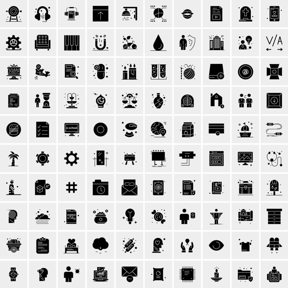 Set of 100 Universal Icons vector