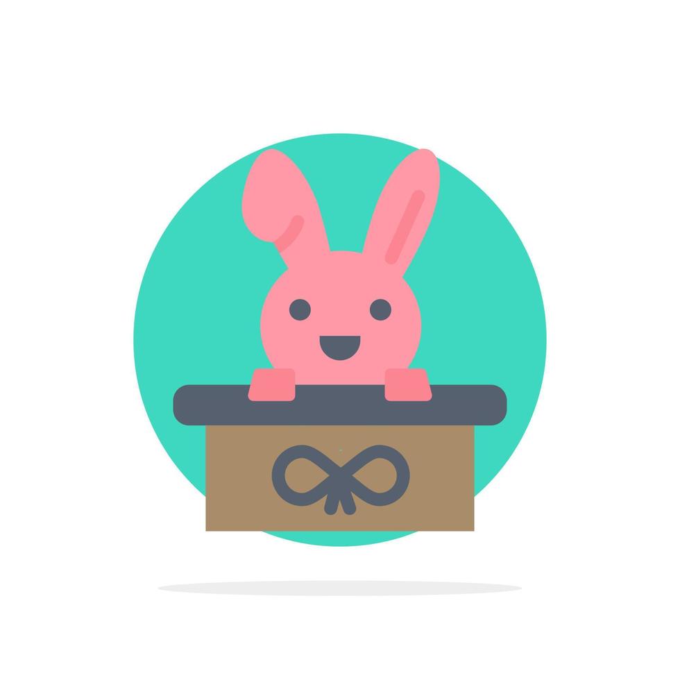Basket Cart Easter Holiday Abstract Circle Background Flat color Icon vector