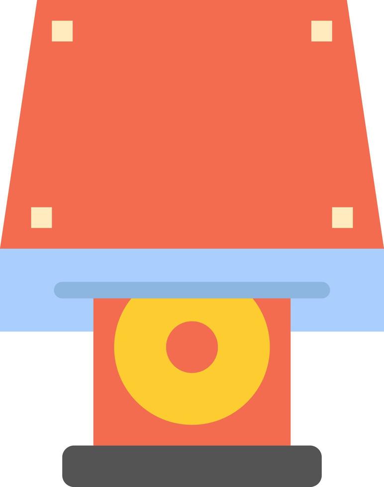 Dvd CDROM Data Storage Disk Rom  Flat Color Icon Vector icon banner Template