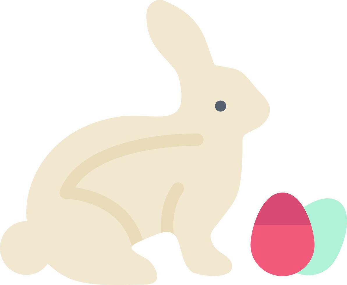conejo pascua bebé naturaleza color plano icono vector icono banner plantilla