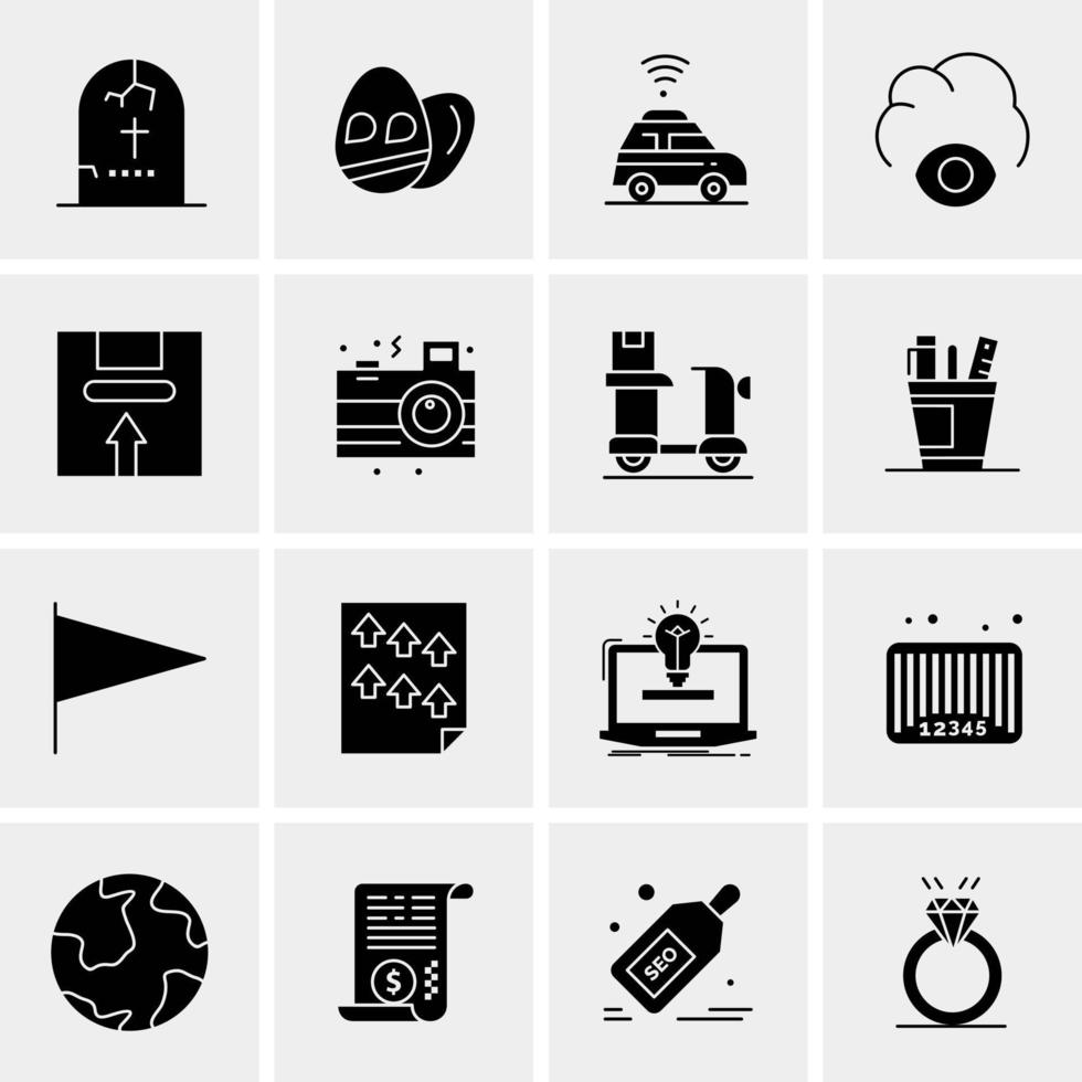 16 Universal Business Icons Vector Creative Icon Illustration to use in web and Mobile Related project