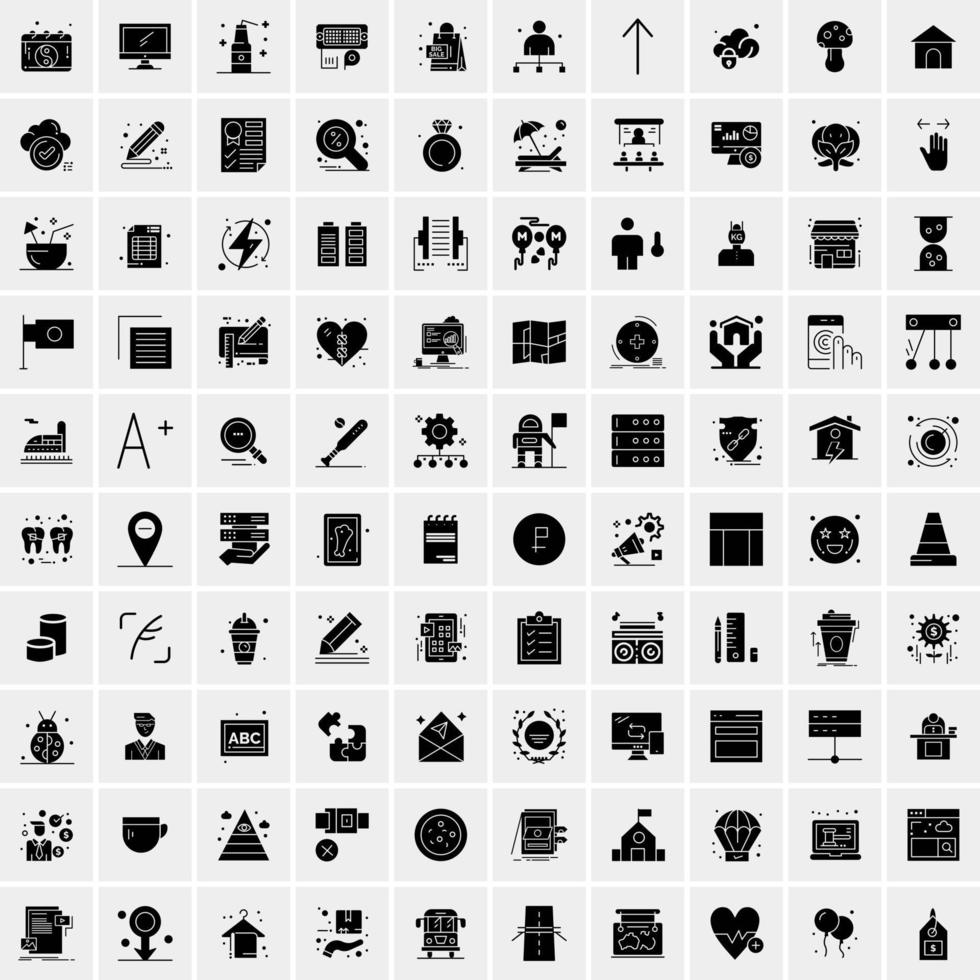 Set of 100 Universal Icons vector