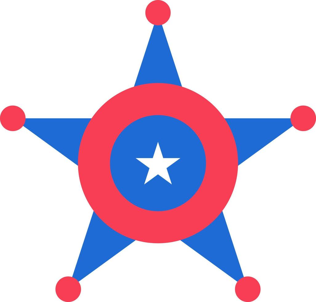 Men Police Star Usa  Flat Color Icon Vector icon banner Template