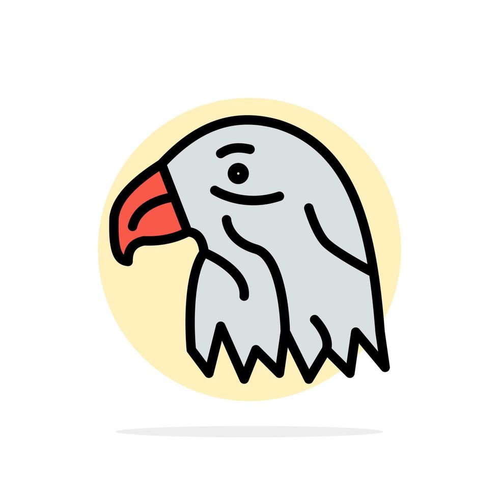 Animal Bird Eagle Usa Abstract Circle Background Flat color Icon vector