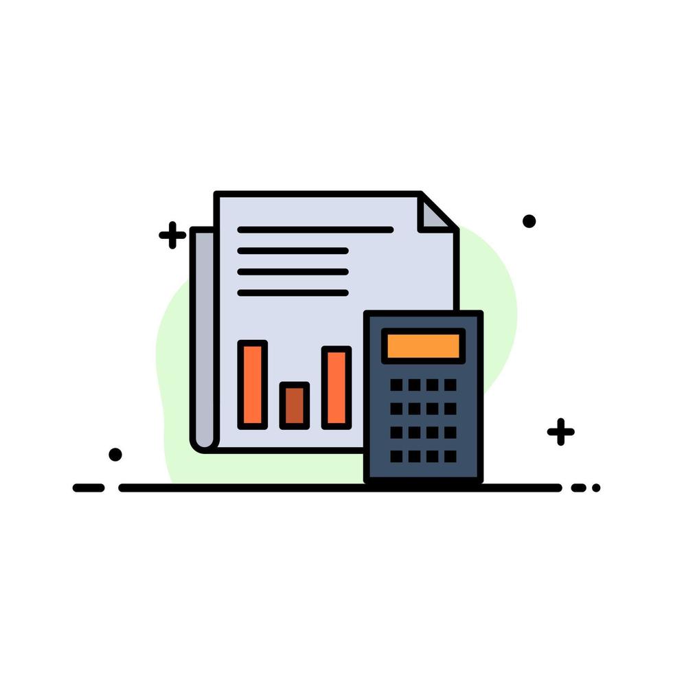 Audit Accounting Banking Budget Business Calculation Financial Report  Business Flat Line Filled Icon Vector Banner Template