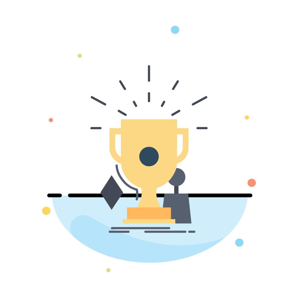 awards game sport trophies winner Flat Color Icon Vector