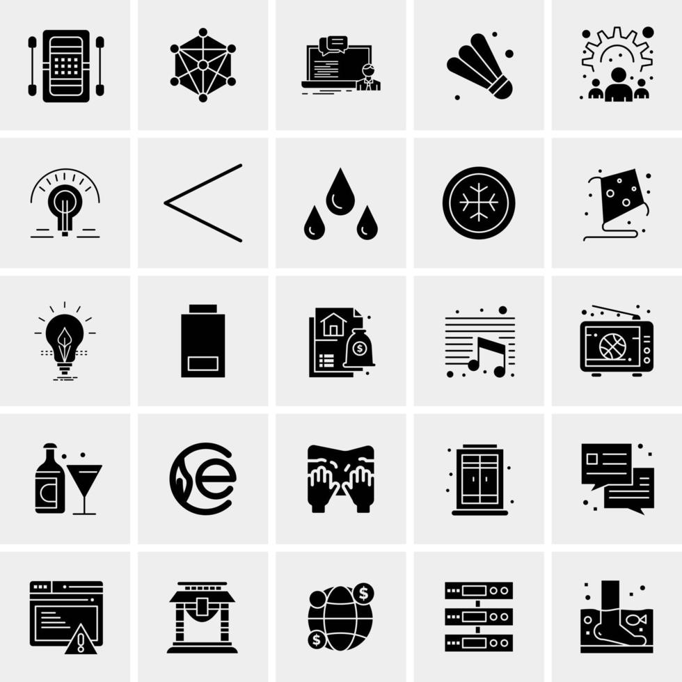 25 iconos de negocios universales vector ilustración de icono creativo para usar en proyectos relacionados con la web y dispositivos móviles