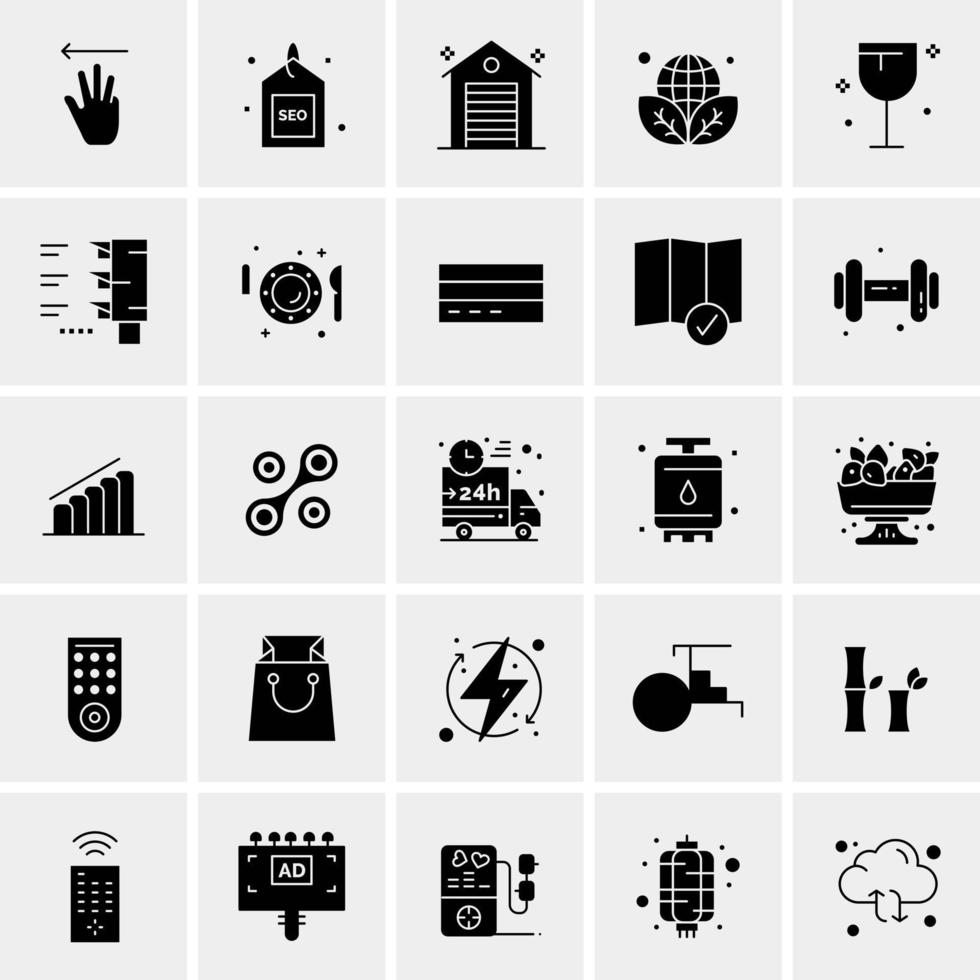 25 iconos de negocios universales vector ilustración de icono creativo para usar en proyectos relacionados con la web y dispositivos móviles