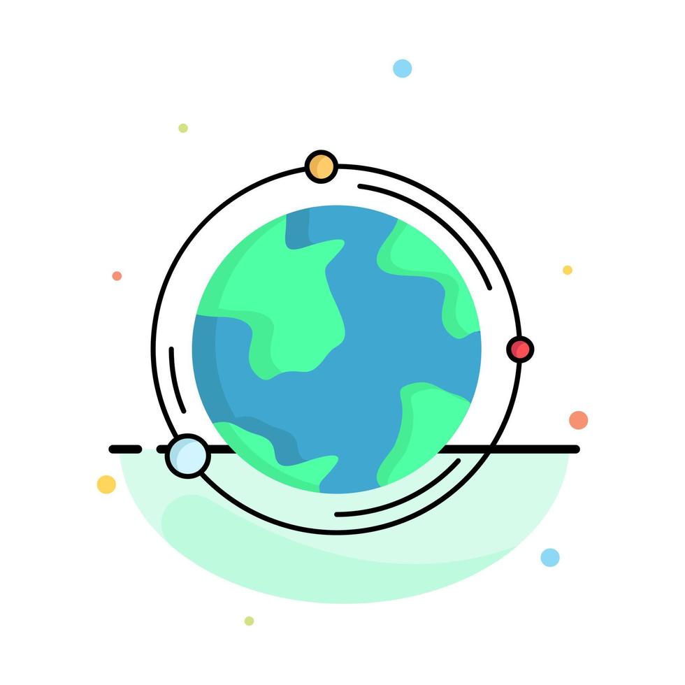 earth globe world geography discovery Flat Color Icon Vector