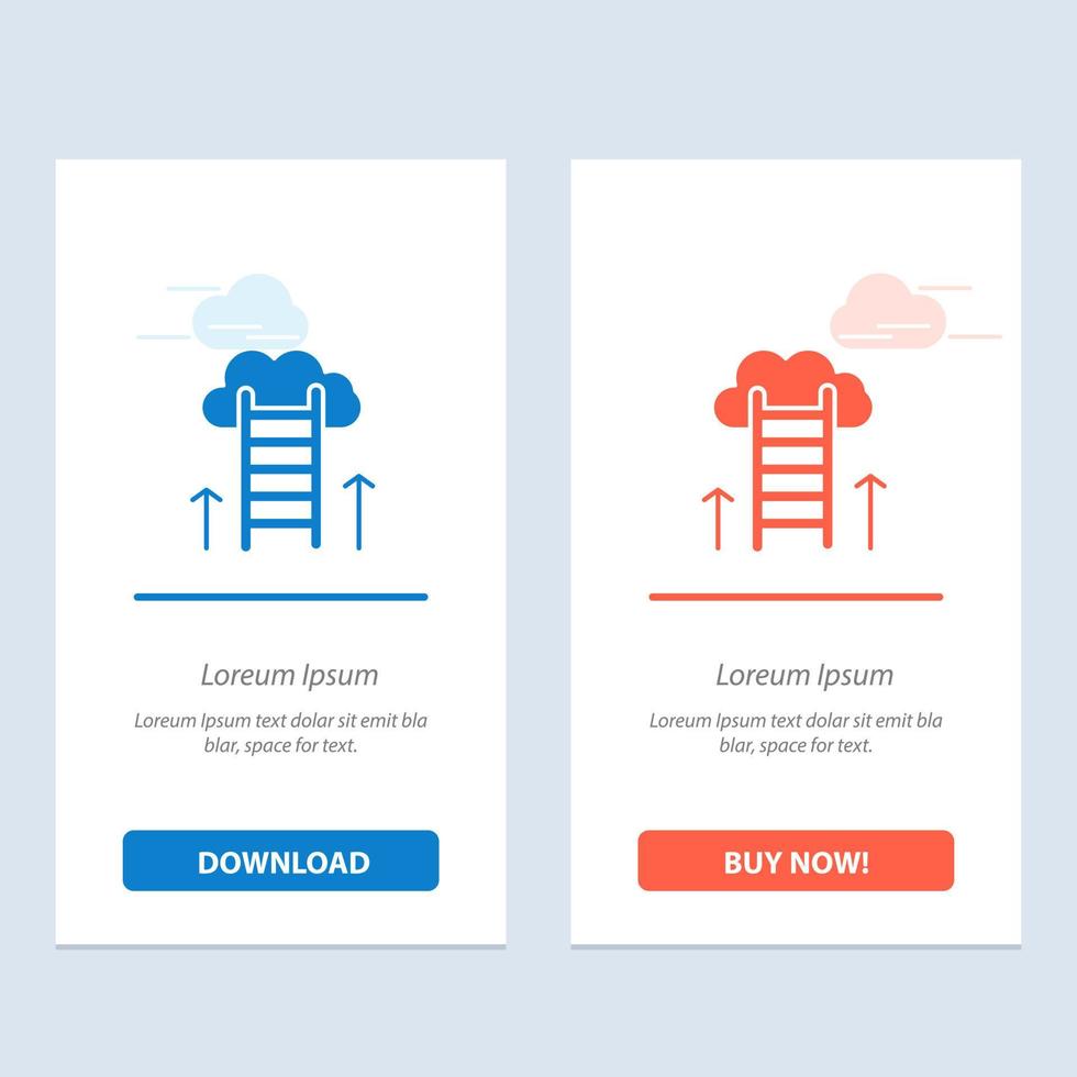 Career Path Career Dream Success Focus  Blue and Red Download and Buy Now web Widget Card Template vector