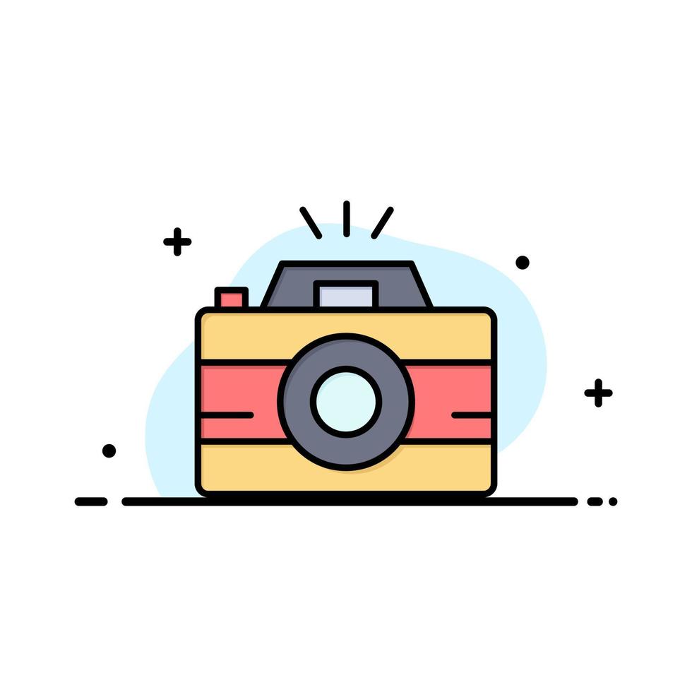 Camera Image Photo Photography Business Logo Template Flat Color vector