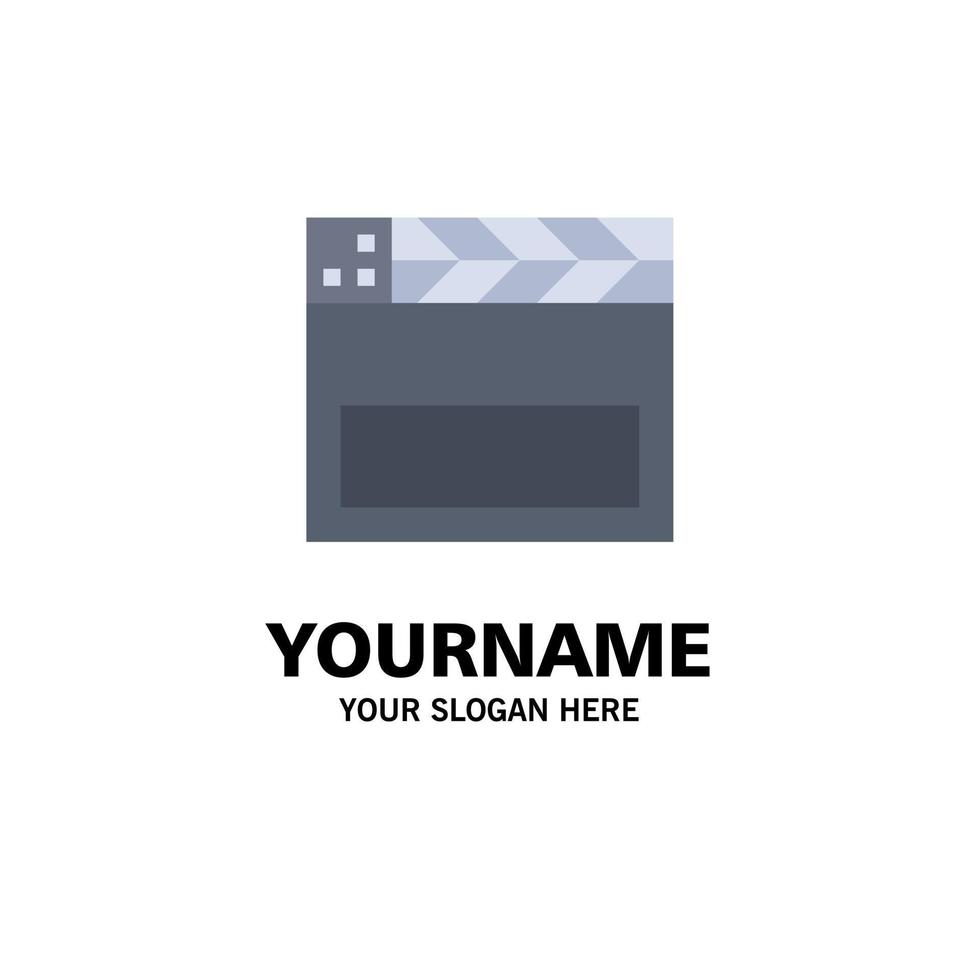 American Movie Usa Video Business Logo Template Flat Color vector