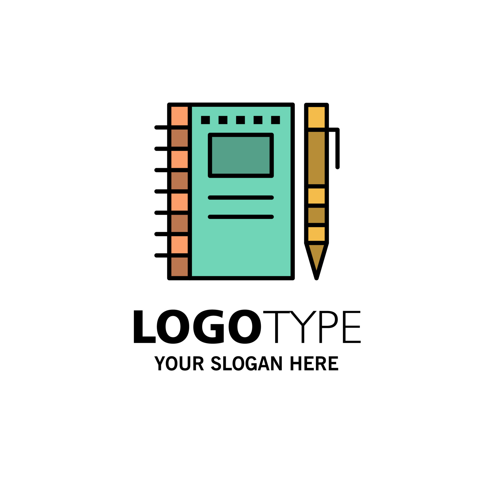 Sketch Notebook Drawing Notebook Pencil Sketch Business Logo Template