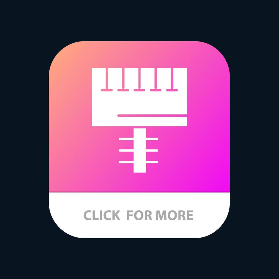 Ad Advertising Board Signboard Mobile App Button Android and IOS Glyph Version vector