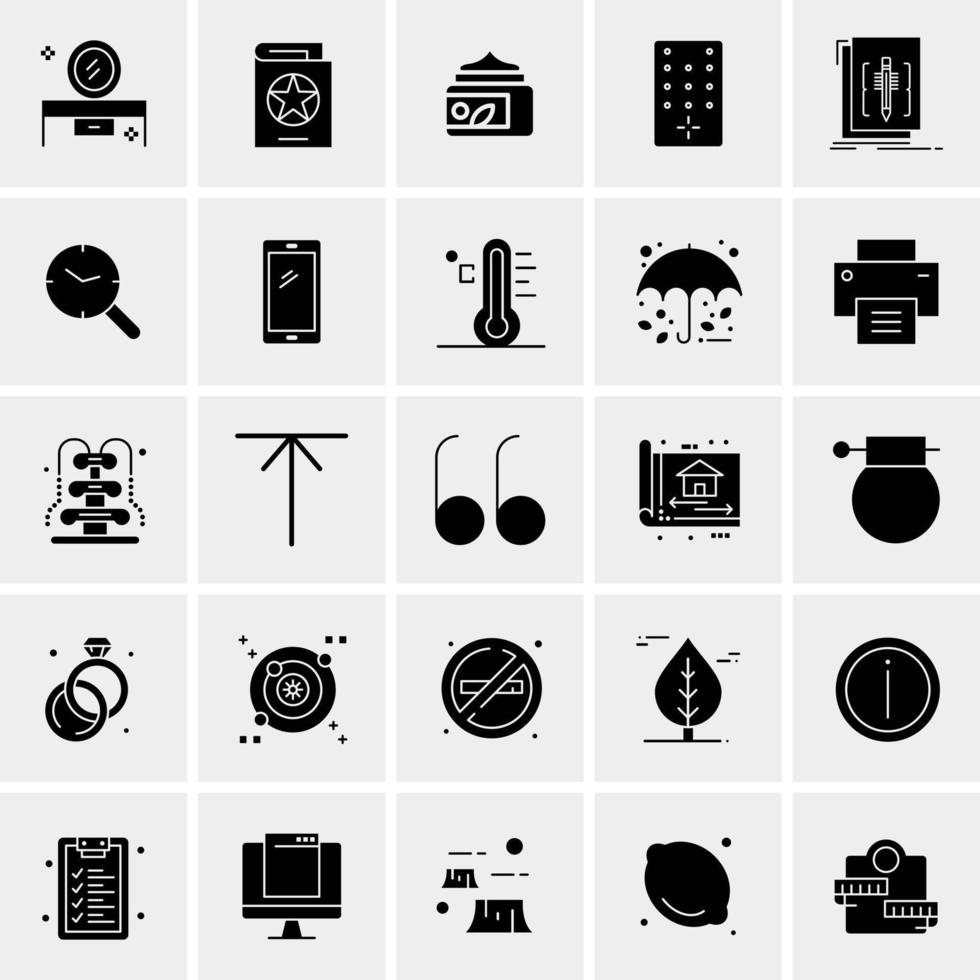 25 iconos de negocios universales vector ilustración de icono creativo para usar en proyectos relacionados con la web y dispositivos móviles