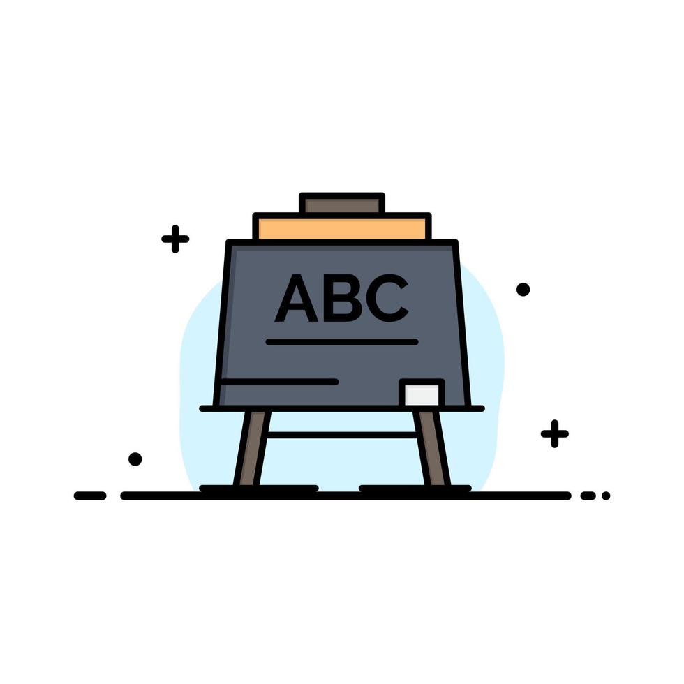 Learning Teacher Abc Board Business Logo Template Flat Color vector