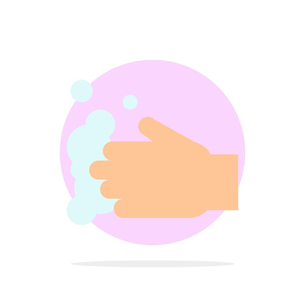Cleaning Hand Soap Wash Abstract Circle Background Flat color Icon vector