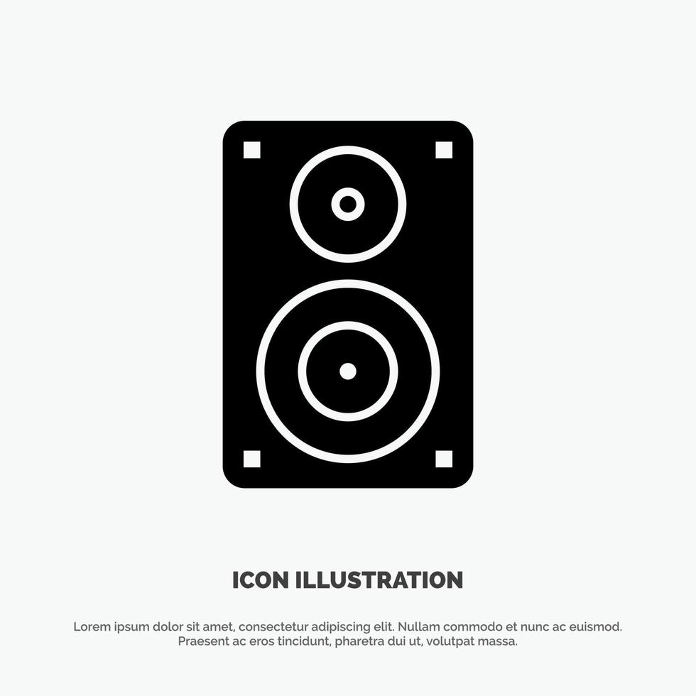 Audio Wifi Loudspeaker Monitor Professional solid Glyph Icon vector