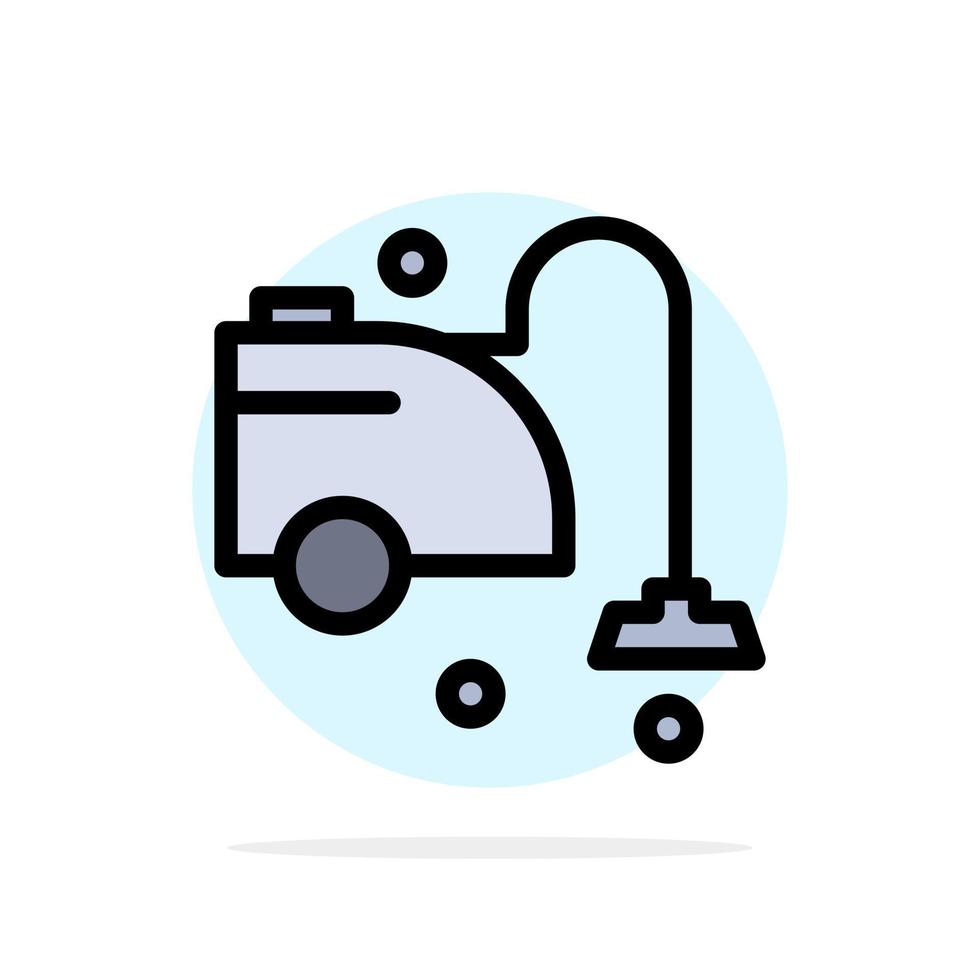Clean Cleaner Cleaning Vacuum Abstract Circle Background Flat color Icon vector
