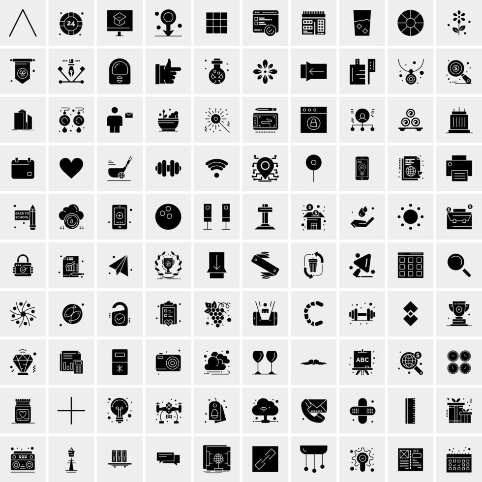 Set of 100 Universal Icons vector