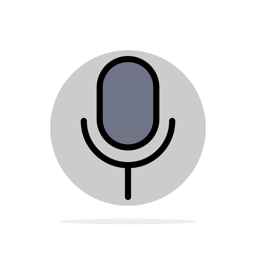 Mic Microphone Basic Ui Abstract Circle Background Flat color Icon vector