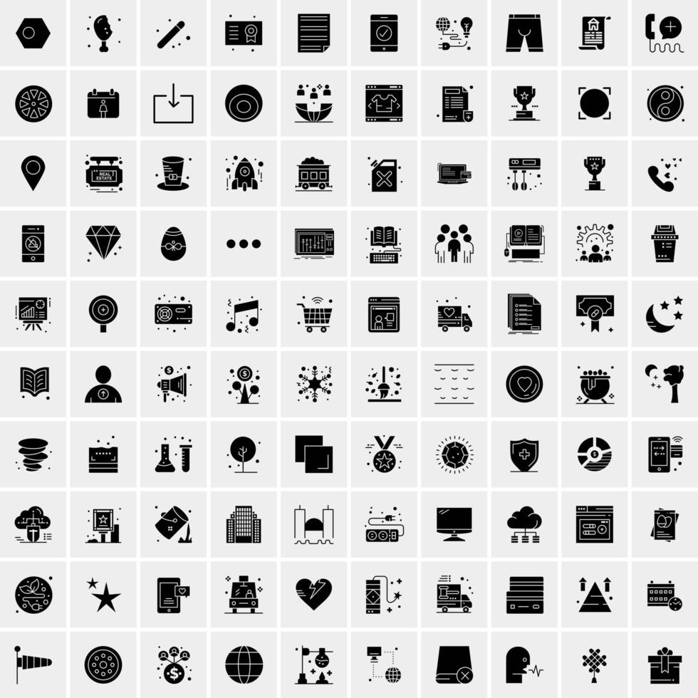 Set of 100 Universal Icons vector