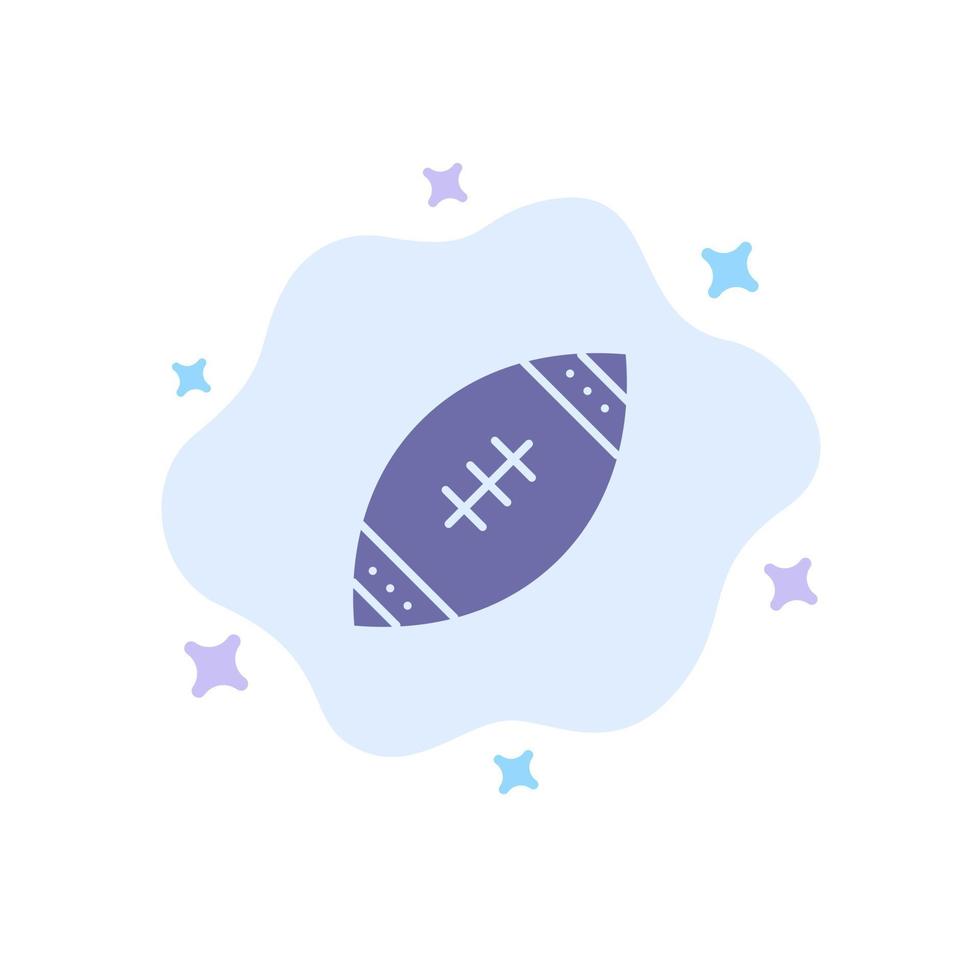 balón de fútbol americano nfl rugby icono azul sobre fondo de nube abstracta vector