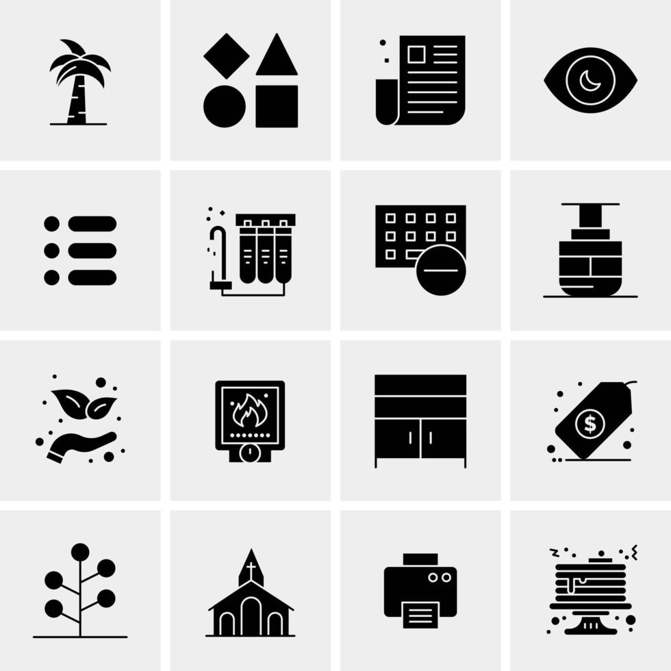 16 Universal Business Icons Vector Creative Icon Illustration to use in web and Mobile Related project