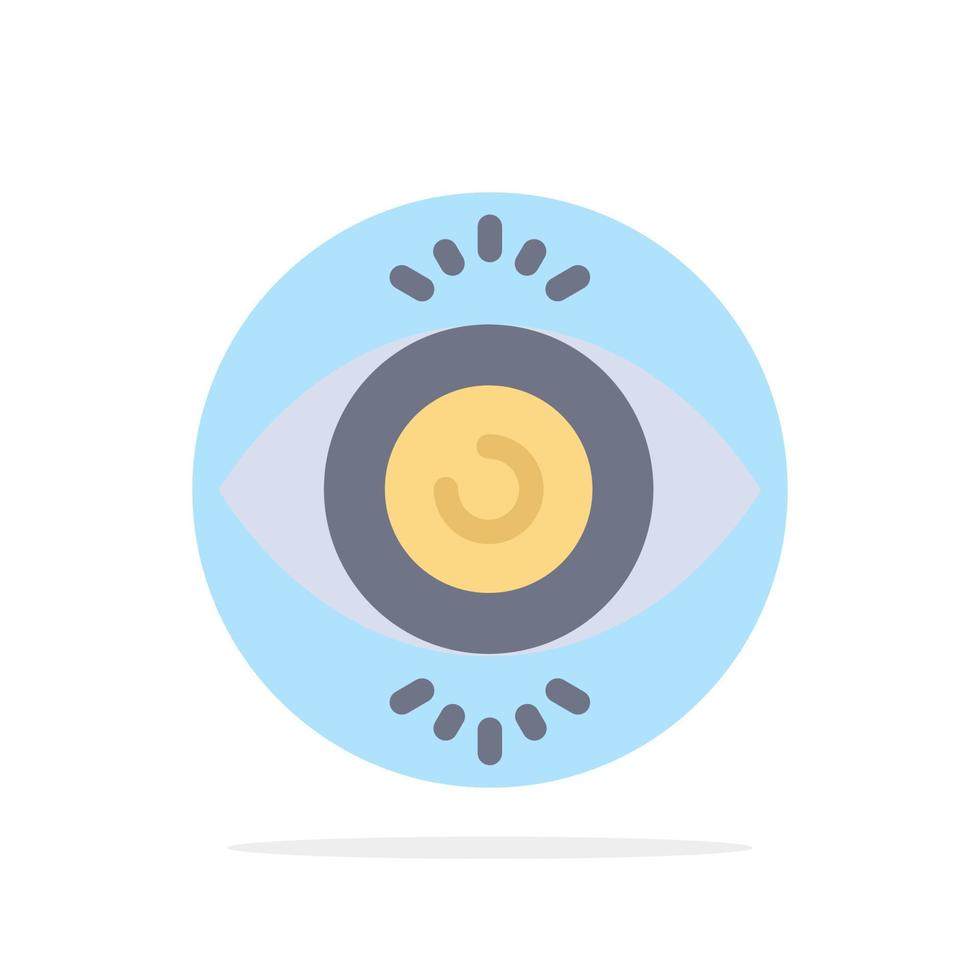 Eye Test Search Science Abstract Circle Background Flat color Icon vector