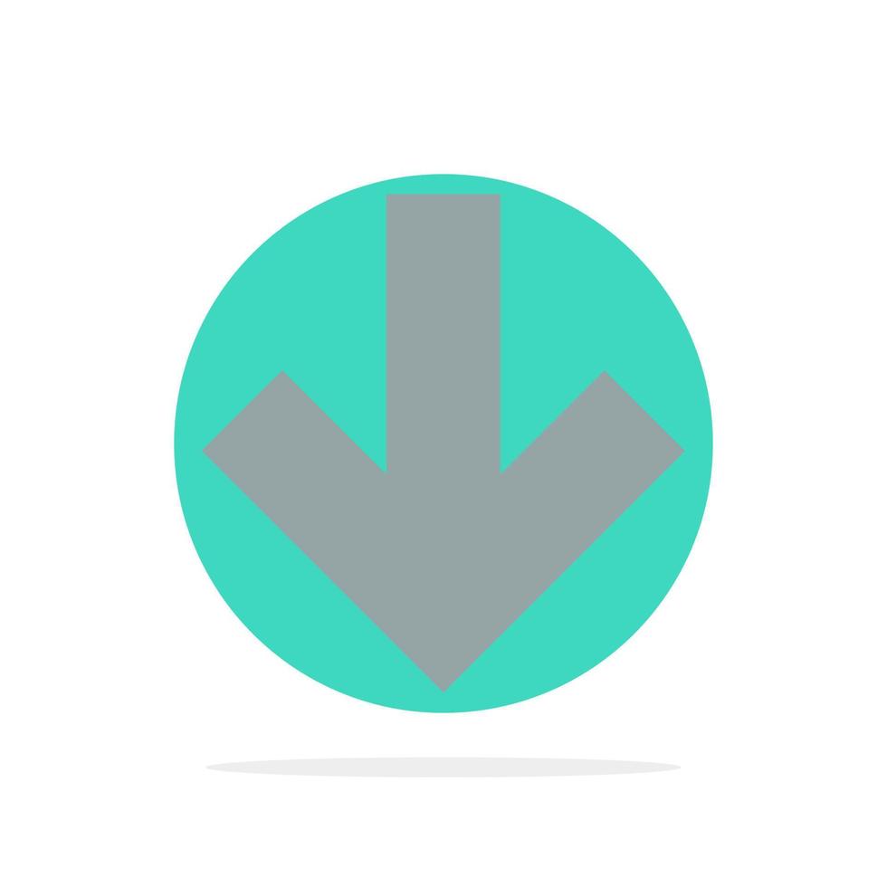 Arrow Down Back Abstract Circle Background Flat color Icon vector