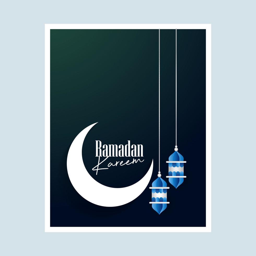 ilustración de vector de fondo de diseño de ramadan kareem para cartel de tarjeta de felicitación y pancarta