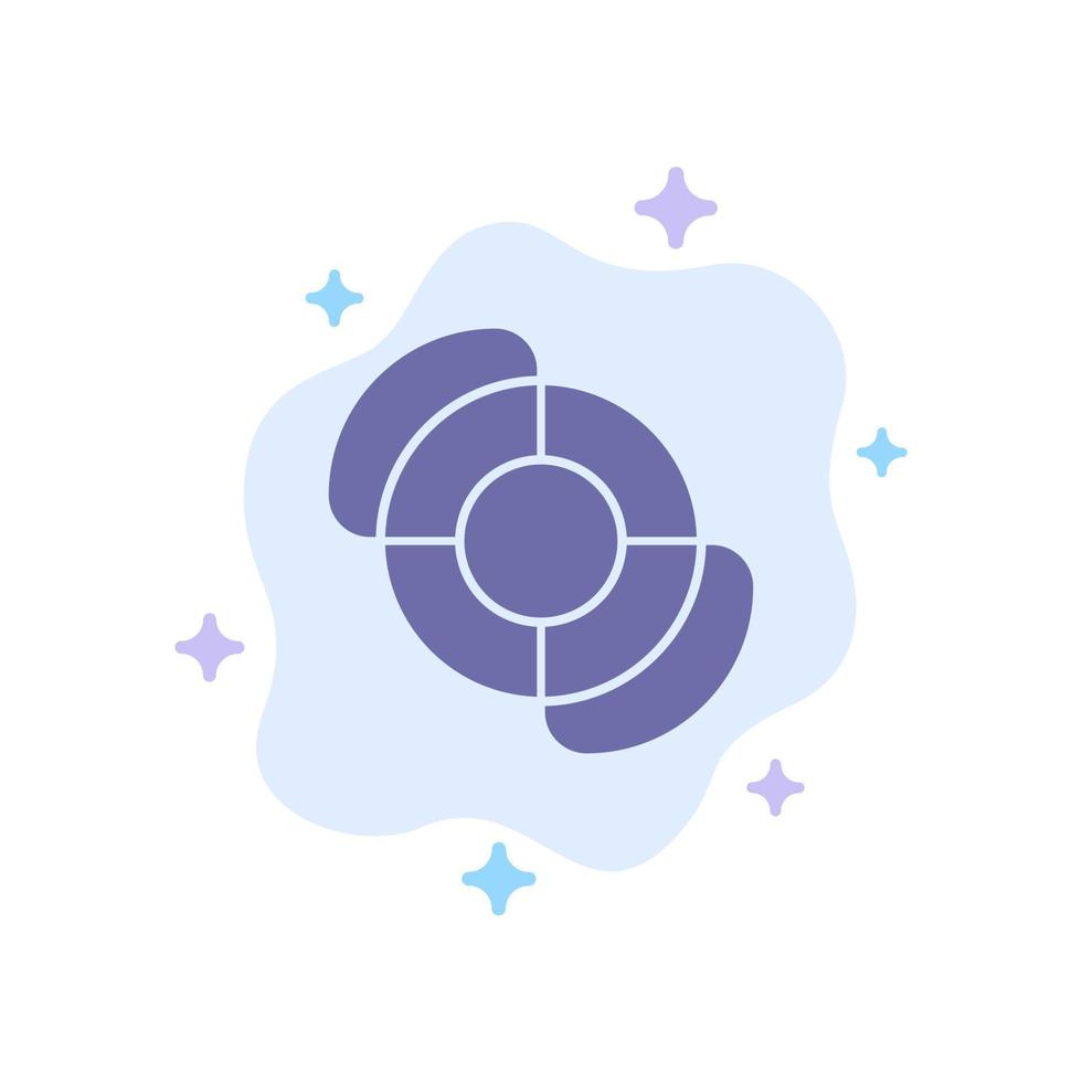 Beach Lifeguard Summer Blue Icon on Abstract Cloud Background vector