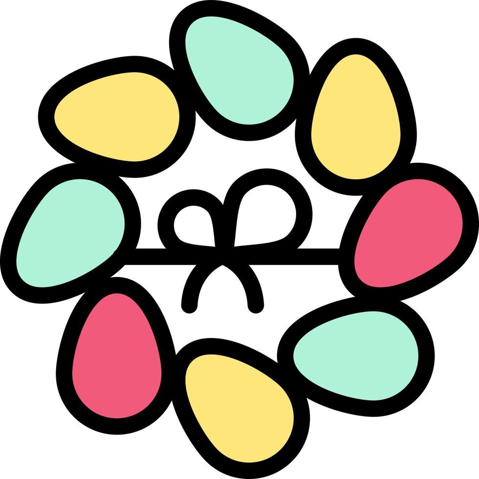 Decoration Easter Flower Plant  Flat Color Icon Vector icon banner Template