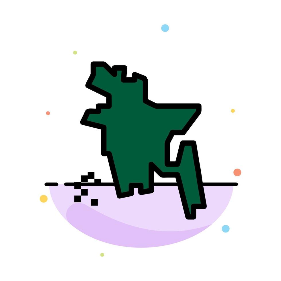 Bangladesh Bangladesh Country Bangladesh Abstract Flat Color Icon Template vector